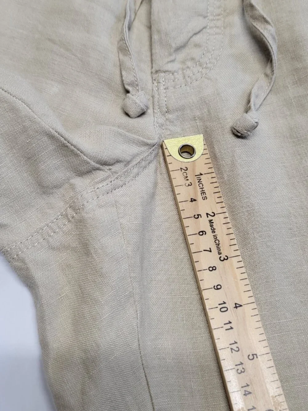 Murano Baird McNutt Linen Pants Mens 34 X 30 Buttonf Fly Drawstrings 100% Linen